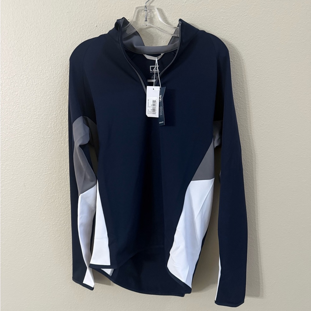 Cutter & Buck Navy Hooded Performance Pullover